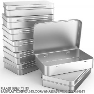 Tin Box Containers 3.7 X 2.4 X 0.8 Inch Metal Tins Storage Box, For Home Storage, Outdoor Active Storage