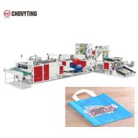 China Patch Drawstring Die Cut Soft Loop Handle Plastic Carry Bag Making Machine 60PCS/Min on sale