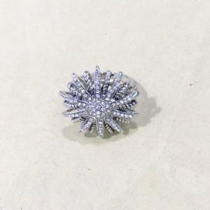 (R-068) New Style Jewelry Fashion Women Silver Plated Pave Rhinestone Starburst Ring