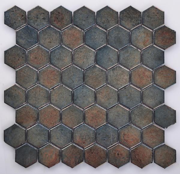 Agglomerate Mosaic Tile with Hexagon Shape