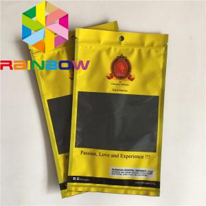 China Resealable Three side seal Flat Mylar Bags See Through Cigar Humidity Pouches Plastic Weed Food Pouches Packaging wholesale