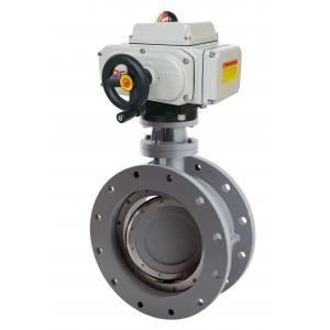 Double Eccentric DN80 DN125 Electric Flange Butterfly Valve