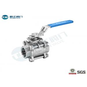 China Three Piece Full Port Ball Valve Stainless Steel 316 Made Threaded Type supplier