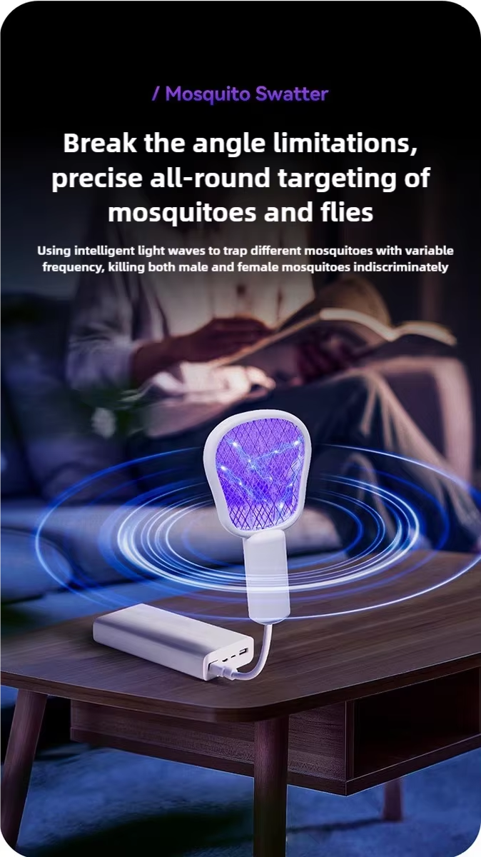China JZ 3 in 1 USB Type Portable Mosquito Lamp with Night Light and High Voltage Swatter Safe Wet Bug Zapper Solid State wholesale