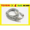 China Teveik Factory Price of 10 Leads Kenz 103,106 ECG EKG Cable, Banana 4.0 IEC 4.7K Resistor wholesale