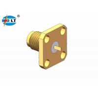 China 18GHz SMA RF Female Connector 4 Holes Flange Mount SMA Coax Connectors on sale
