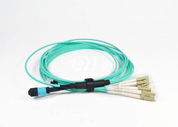 High Performance MPO/MTP 8 Core Fiber Optic MPO To LC Patch Trunk Cables