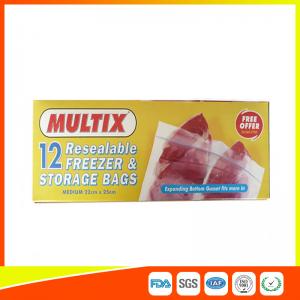 China Supermarket Plastic Freezer Zip Lock Bags / Zip Seal Food Freezer Bags wholesale