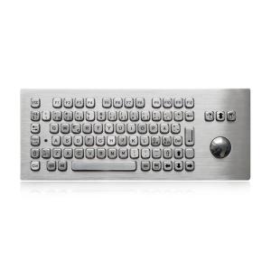 China Anti Vandal Stainless Steel Metal Industrial Keyboard With Trackball For Kiosk supplier