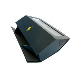China Clear Window Gift Boxes With Ribbon , Rigid Cardboard Folding Boxes Glossy Finish supplier