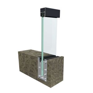 China W60*110mm LEDライトガラス 固定 アルミ Uチャネルベース 温熱ガラスレイル supplier