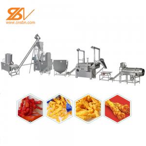 Fried Or Baked Snack Production Line Corn Curls Extruder Machine