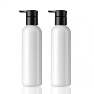 White 6.7 Oz Body Lotion Bottle 200ml Eco Friendly With Press Pump