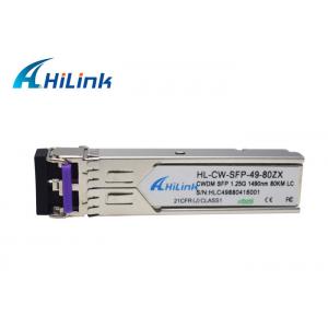China 1.25G Transmission Rate CWDM SFP Transceiver Dual LC Connector 80km Max Cable Distance supplier