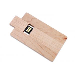 China Multiple Function Custom Wood Usb Drives , Wooden Usb Stick Paper Box Packed supplier