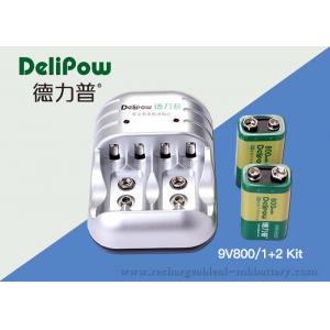 9V 800mAh Rechargeable Battery Kit , 6F22 Rechargeable Battery With Charger