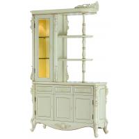 China French luxury style wooden divider cabinet，white hand carved partion cabinet on sale