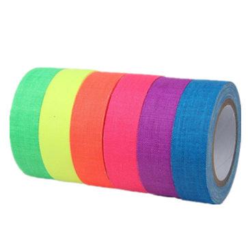 UV Black Light Luminous Adhesive Tape Neon Fluorescent Cotton Cloth Tape Warning