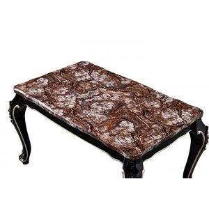 China Luxury Paint Carved Ebony Nordic Marble Dining Table , European Style Dining Table supplier