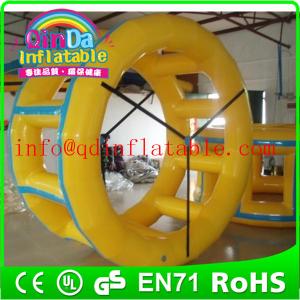 China Inflatable water wheel inflatable water sport game aqua walking roller wheel supplier