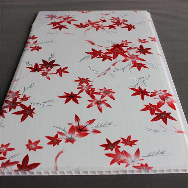 Flower Design WPC Wall Panel Waterproof / Plastic Interior Wall Paneling For