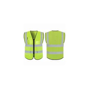 China Reflective Outdoor PPE Safety Workwear Zipper Pockets Vest For Construction Companies supplier