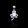 Dancing AAA CZ Pendant Flower Clover Special Japanese Style 925 Silver Jewelry