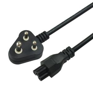 China 1.5mm C19  India 3 Prong Computer Power Cord South Africa Power Cable supplier