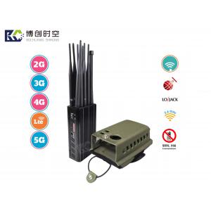 China 10 channel mobile phone signal jammer handheld portable with protective leather case 2g.3g.4g.5g mobile  signal jammer supplier