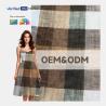 China Enzymed Stone Washed French Linen Fabric for Clothes Yarn Dyed Gingham Check 100% Linen Fabric wholesale