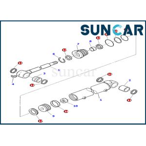China 878000392 Boom Swing Cylinder Service Kit For Komatsu PC10-7 PC20-7 Replacement Gasket Seal Kit supplier