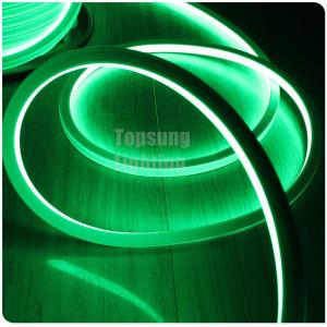 China AC220V flat top view neon led tube 2835 SMD green 16*16mm square neon flex supplier