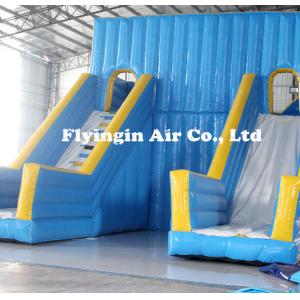 China Big Pvc Inflatable Double Water Slide with Blower for Outdoor Game supplier