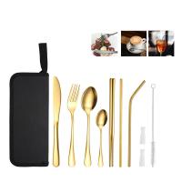 China Lightweight And Reusable Stainless Steel Cutlery Set For Camping 10  Pieces on sale