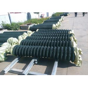 Woven 2.0mm Green 60x60mm Diamond Chain Link Fencing For Farm