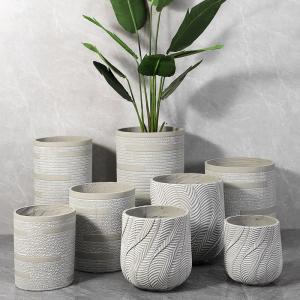 Cylinder Modern Style rough Flowerpot Garden cement Flower Pot Plant Pots large Pots for outdoor