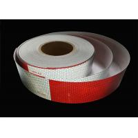 China Glass Beads Reflective Tape Sheets DOT Standard White And Red 2 Inch Width on sale