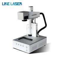 China CE Certified Portable Mini Fiber Laser Marking Machine for Plastic Pet Tag Name Plate on sale