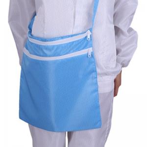 China Ziplock Blue Anti-static Lint Free Fabric Bag ESD Clothing Bag Anti Static ESD Polyester Cleanroom Bag With Zipper supplier