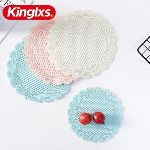 China Lower Shape Large Heat Resistant Silicone Mat Drink Cup Coasters supplier