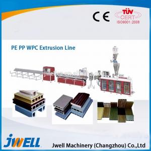 China Jwell fully automatic WPC plastic extrusion line for PE&PP supplier