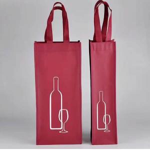Custom Non Woven single wine bottte bags,Non woven wine bags, wine bottle carrier bags,logo printed wine bags
