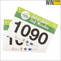 China Tyvek Paper Marathon Running Bib For Races Event Tearproof Waterproof on sale