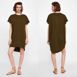 China Vestido do t-shirt do algodão do verão das mulheres da forma supplier