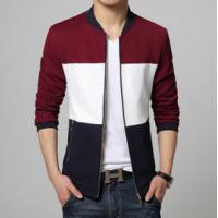 Mens Highneck Zip Up Jacket fashion stripe jacket series for men