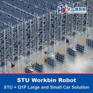 China STU+Q1P Solution pour voitures grandes et petites, Robot de bac de travail STU, Robot mobile autonome AMR, Robot de prélèvement d'entrepôt pour le transport et la manutention de boîtes de matériel et de bacs de matériel wholesale