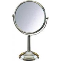 China Round Lighted Stainless Steel Makeup Mirror led 1X~5X Customized on sale