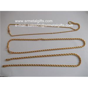 DIY gold rope chain necklace stainless steel twist rope chains