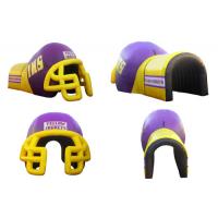 China Colorful PVC Inflatable Helmet Tunnel / Inflatable Football Helmet Tunnel on sale