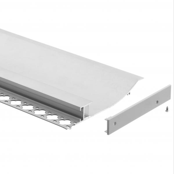 Frameless LED Floor Channel Aluminium Alloy Surface Mounted For Skirting Board